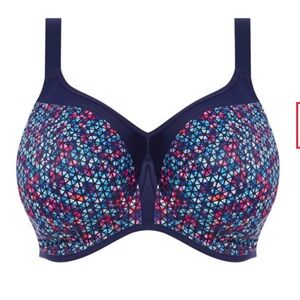 Elomi Energise Sports Bra EL8042 NEW Size 40L Navy Geo Underwire